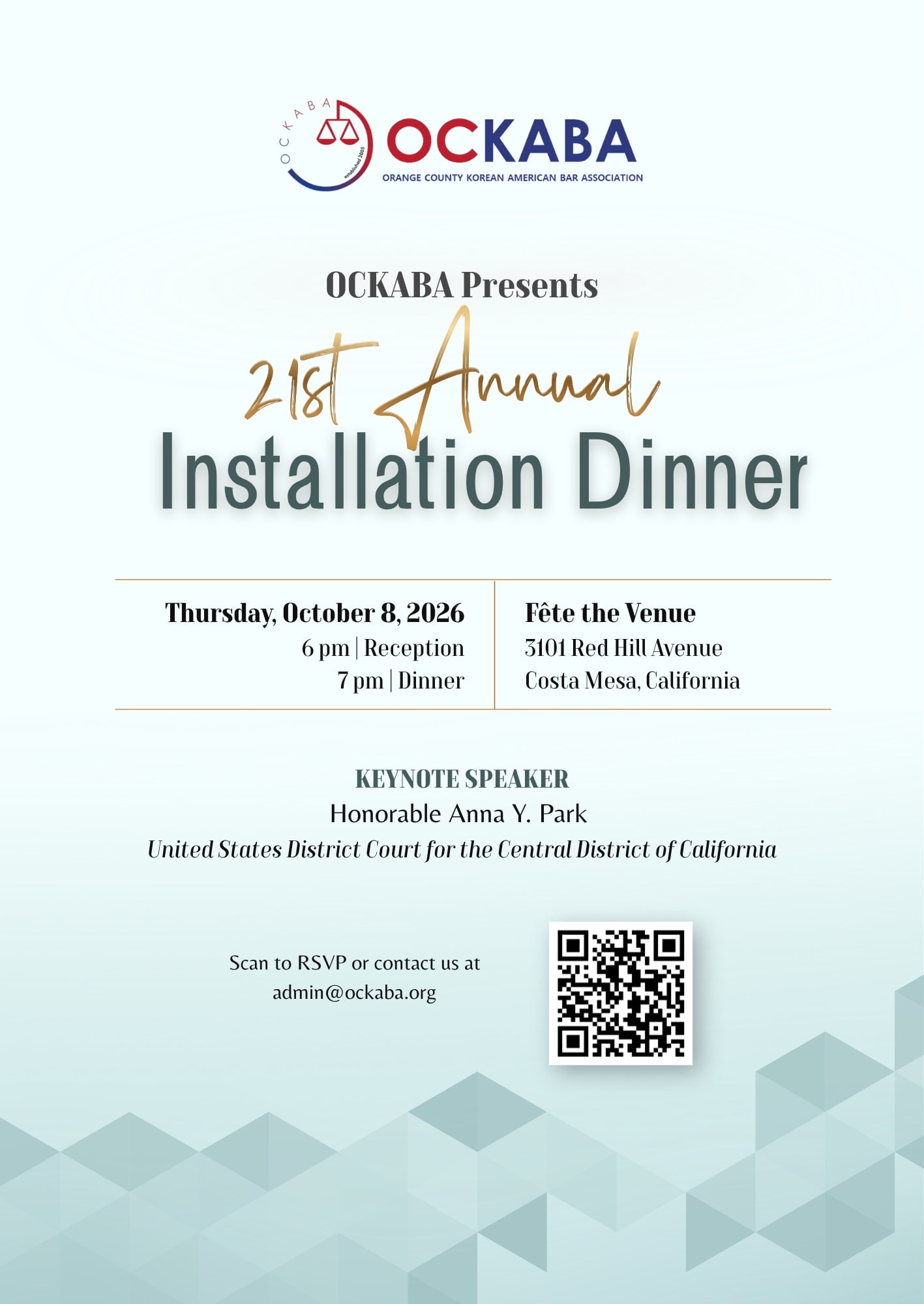 21st Annual Installation Dinner